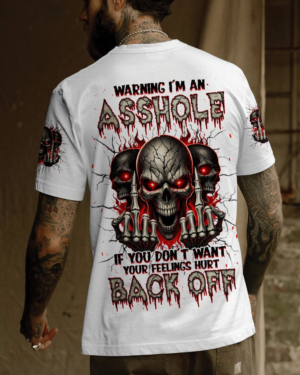 BLISSCORNERS WARNING I'M AN A SKULL ALL OVER PRINT