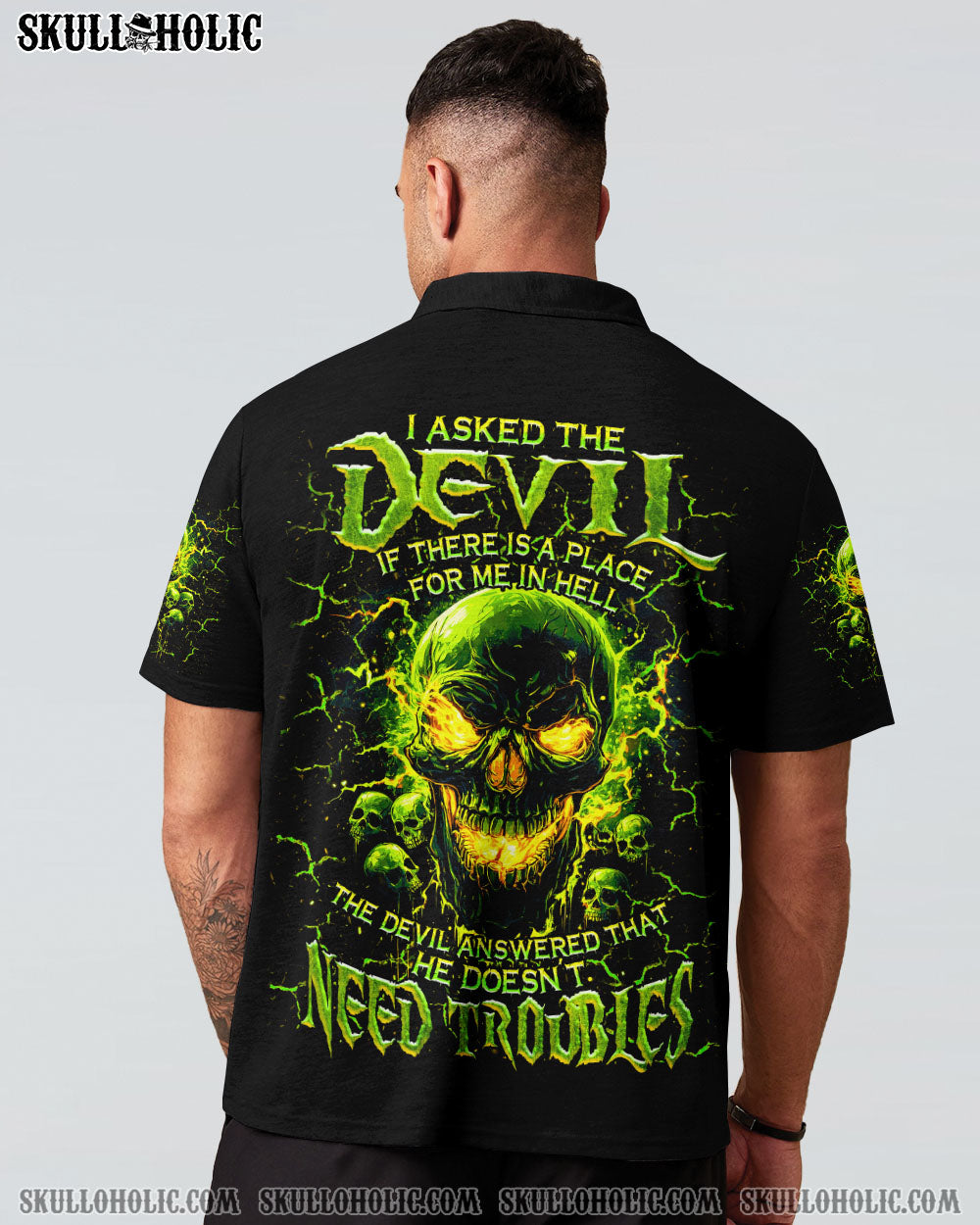 BLISSCORNERS I ASKED THE DEVIL SKULL MADLY ALL OVER PRINT