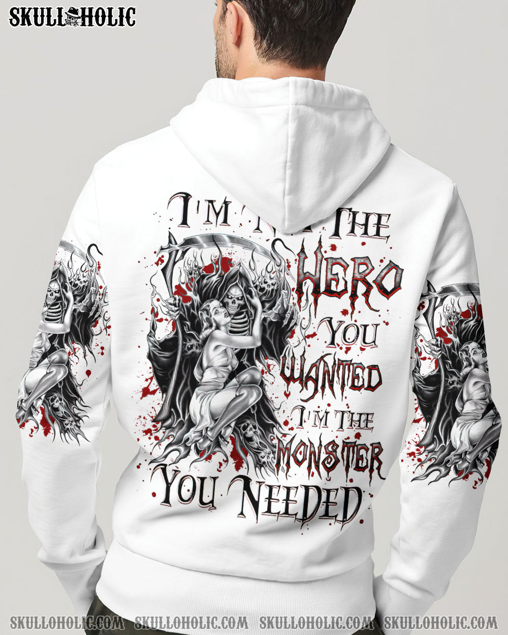 BLISSCORNERS I'M NOT THE HERO YOU WANTED REAPER ALL OVER PRINT