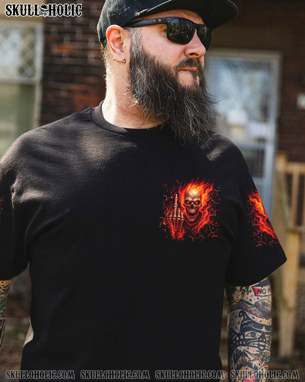 BLISSCORNERS MY GIVE A F IS BROKEN SKULL FIRE ALL OVER PRINT