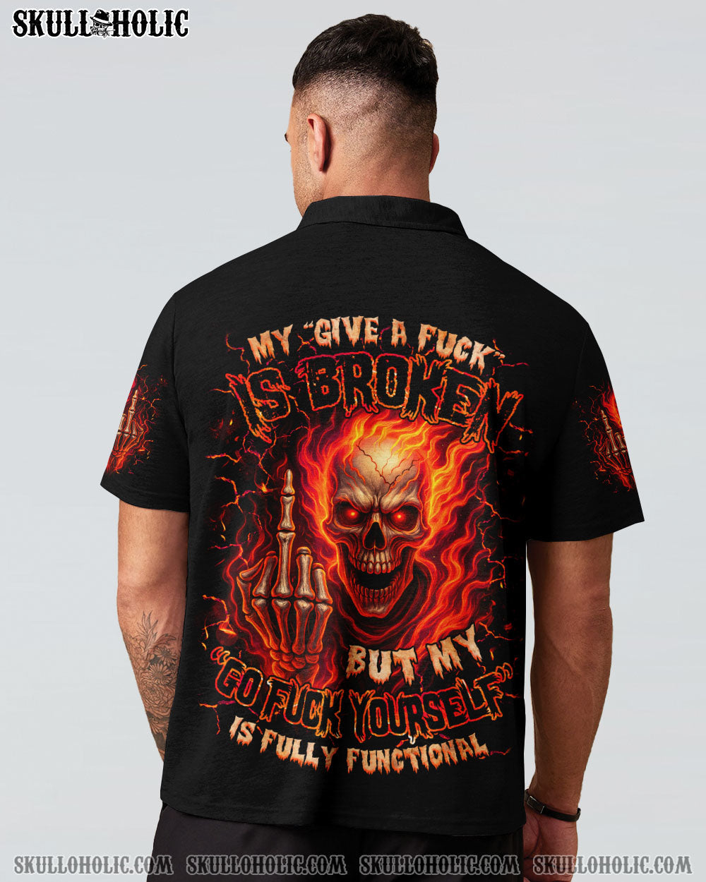 BLISSCORNERS MY GIVE A F IS BROKEN SKULL FIRE ALL OVER PRINT