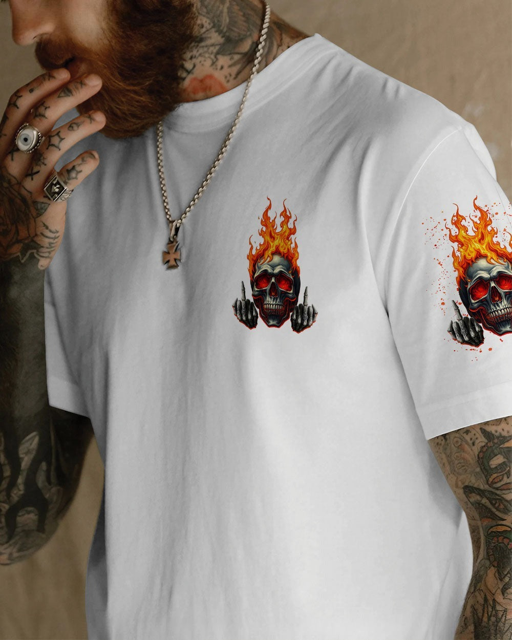 BLISSCORNERS MY GIVE A F IS BROKEN FIRE SKULL ALL OVER PRINT -  TLNZ0702251