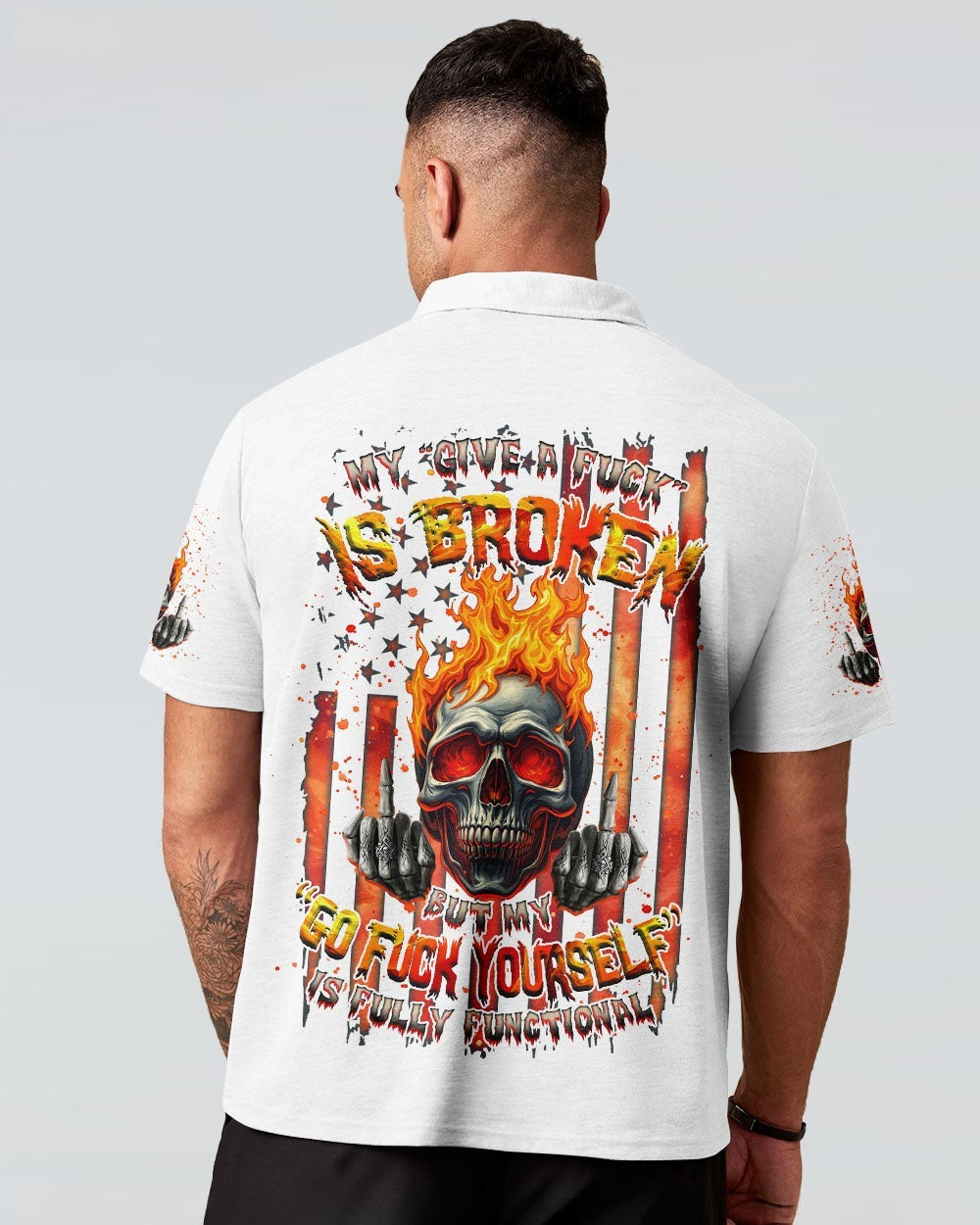 BLISSCORNERS MY GIVE A F IS BROKEN FIRE SKULL ALL OVER PRINT -  TLNZ0702251