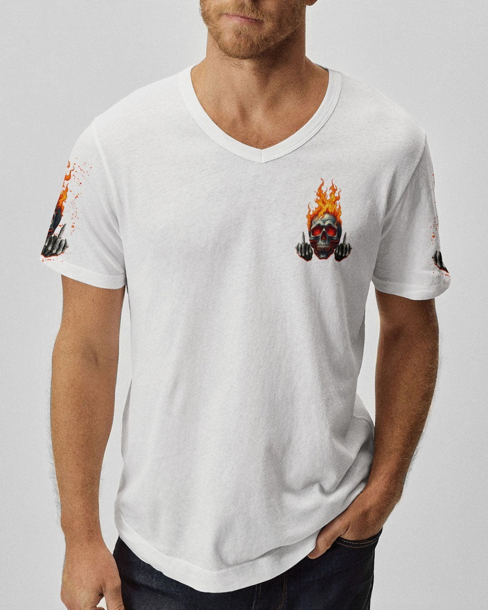 BLISSCORNERS MY GIVE A F IS BROKEN FIRE SKULL ALL OVER PRINT -  TLNZ0702251