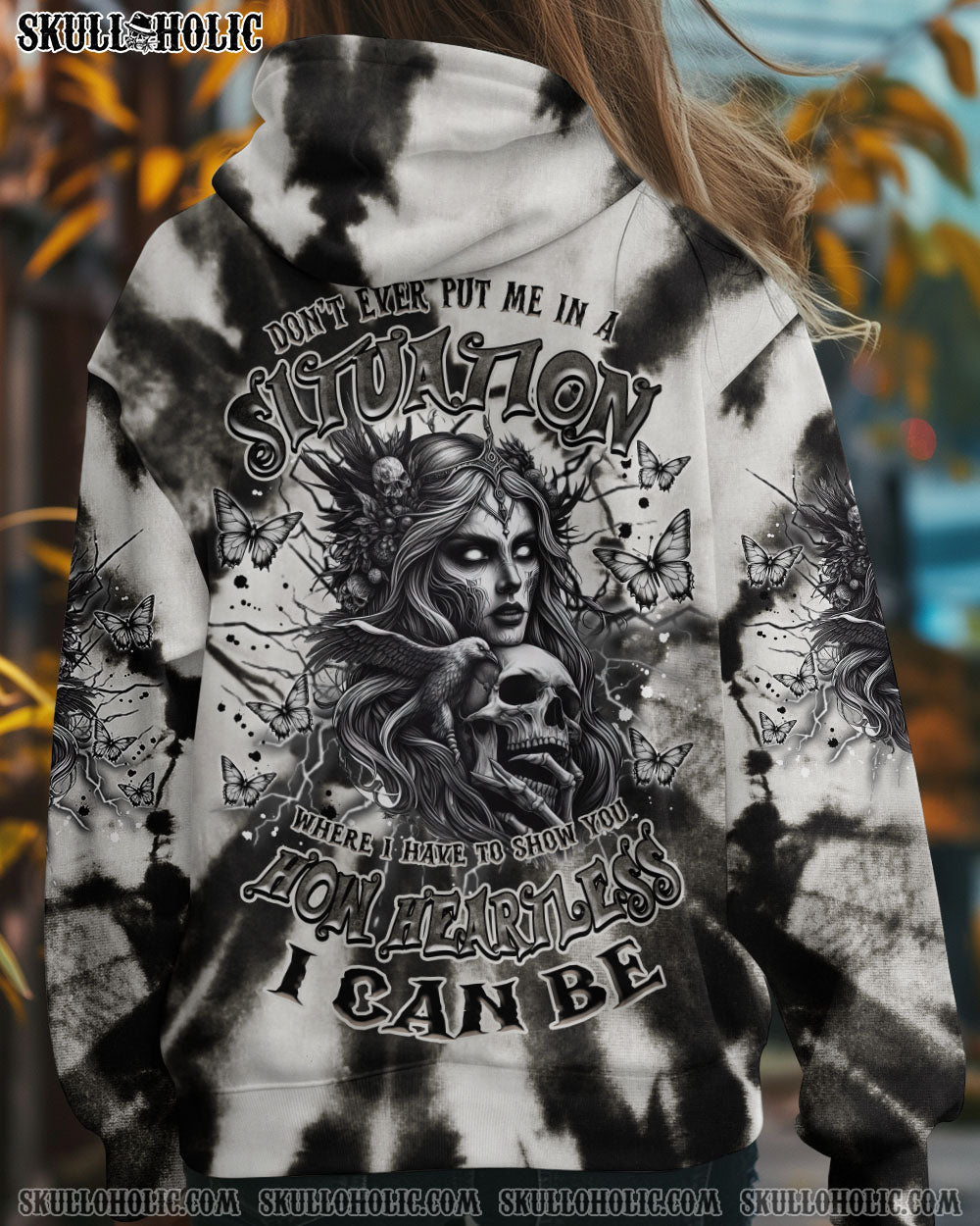 BLISSCORNERS HOW HEARTLESS I CAN BE TATTOO SKULL LADY ALL OVER PRINT