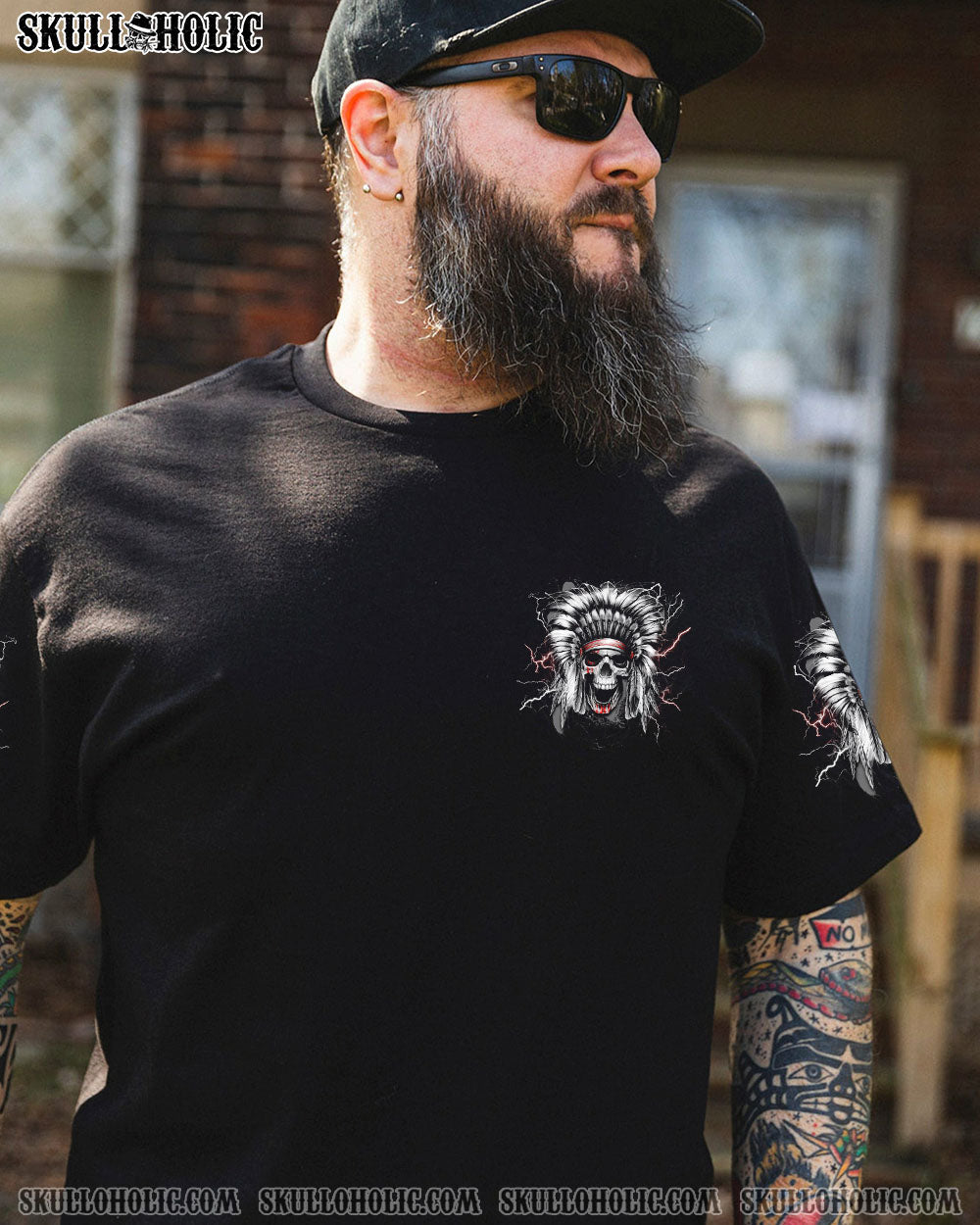 BLISSCORNERS ONE DAY I'M GONNA JUST SAY SKULL NATIVE ALL OVER PRINT