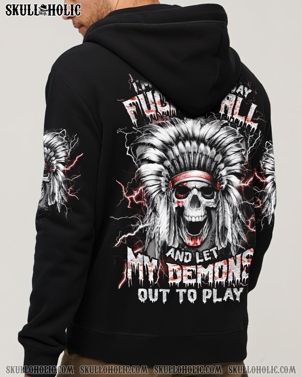 BLISSCORNERS ONE DAY I'M GONNA JUST SAY SKULL NATIVE ALL OVER PRINT