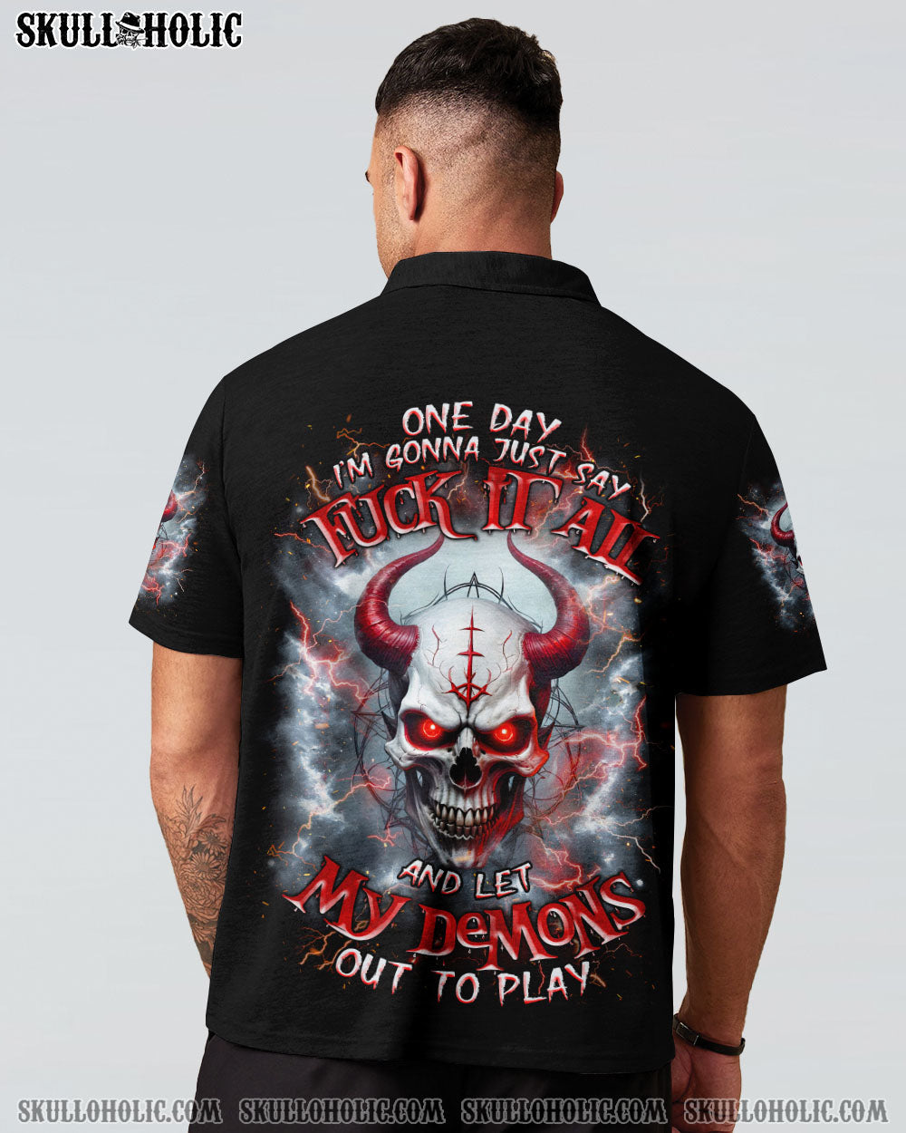 BLISSCORNERS ONE DAY I'M GONNA JUST SAY SKULL ALL OVER PRINT