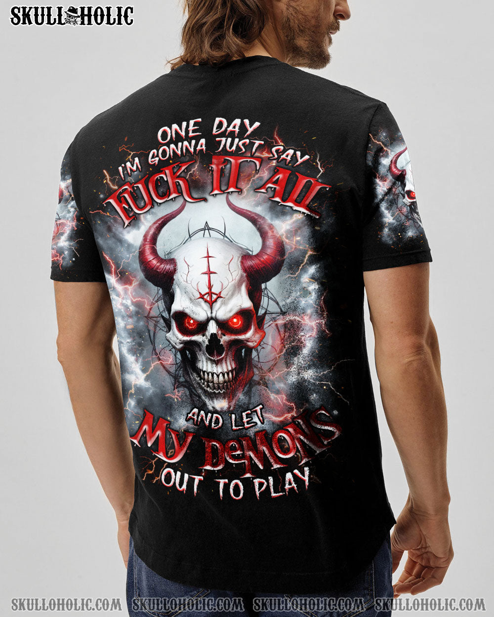 BLISSCORNERS ONE DAY I'M GONNA JUST SAY SKULL ALL OVER PRINT