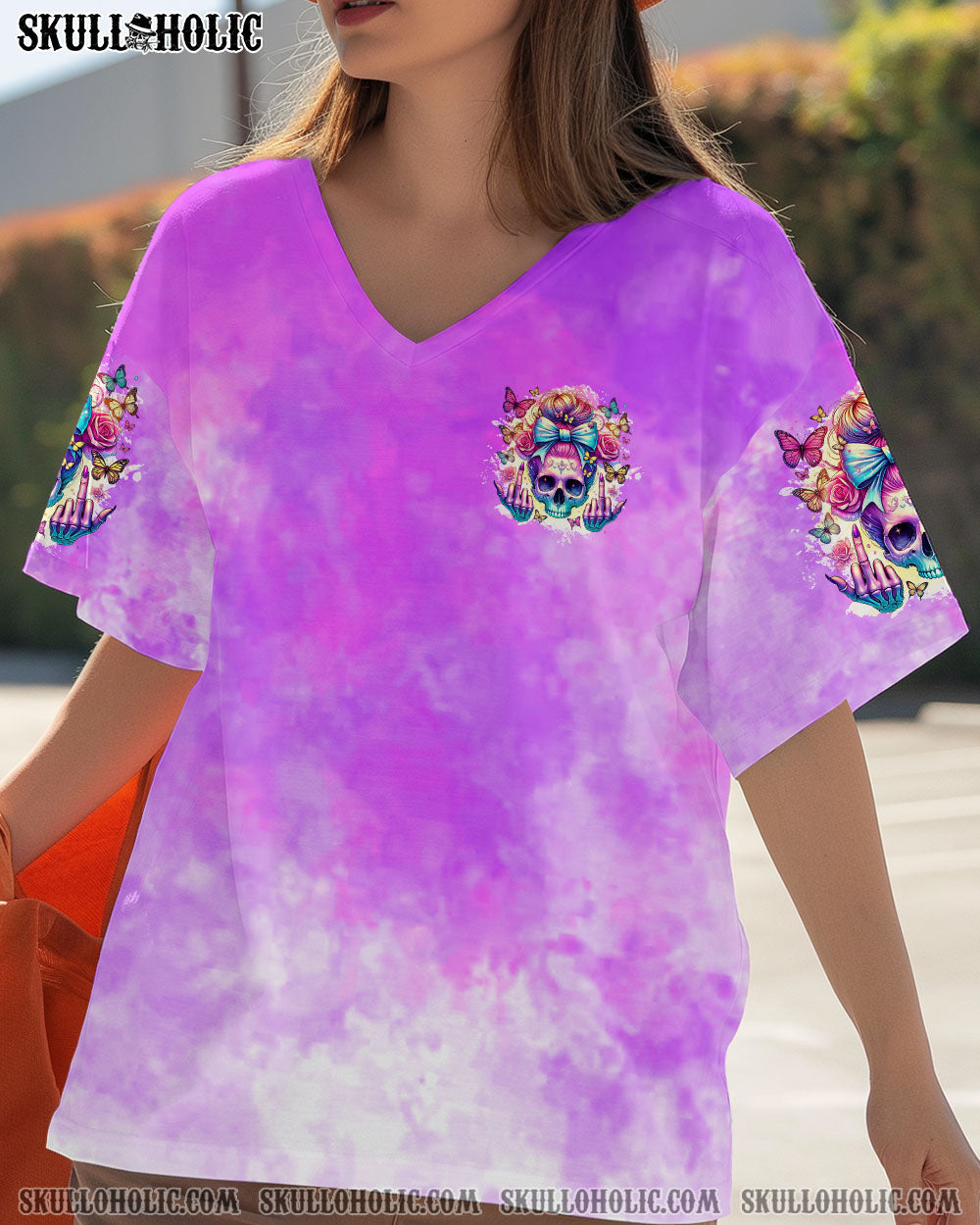 BLISSCORNERS NOT EVERYONE LIKES ME SKULL MESSY BUN ALL OVER PRINT