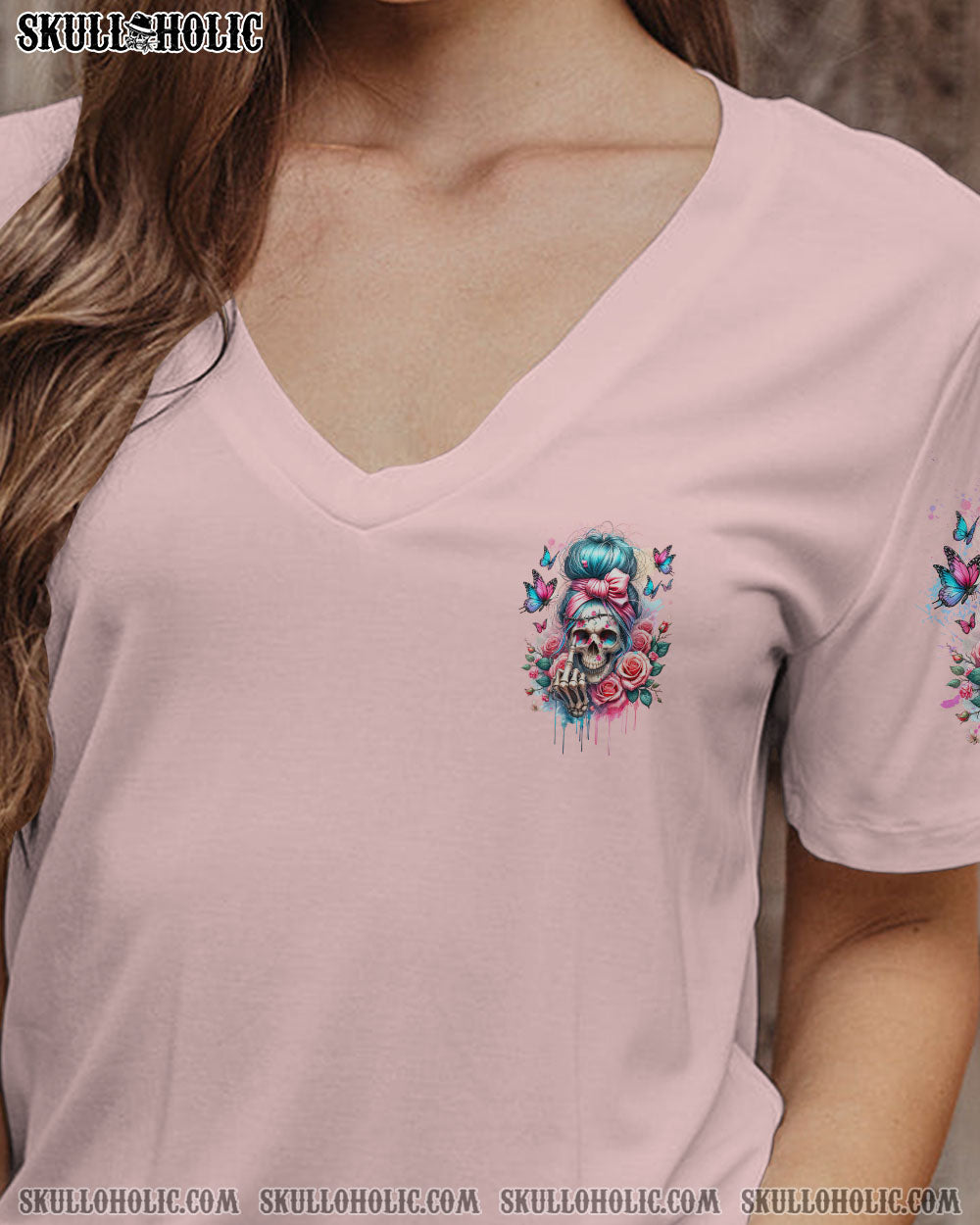 BLISSCORNERS MY GIVE A F MESSY BUN SKULL ALL OVER PRINT