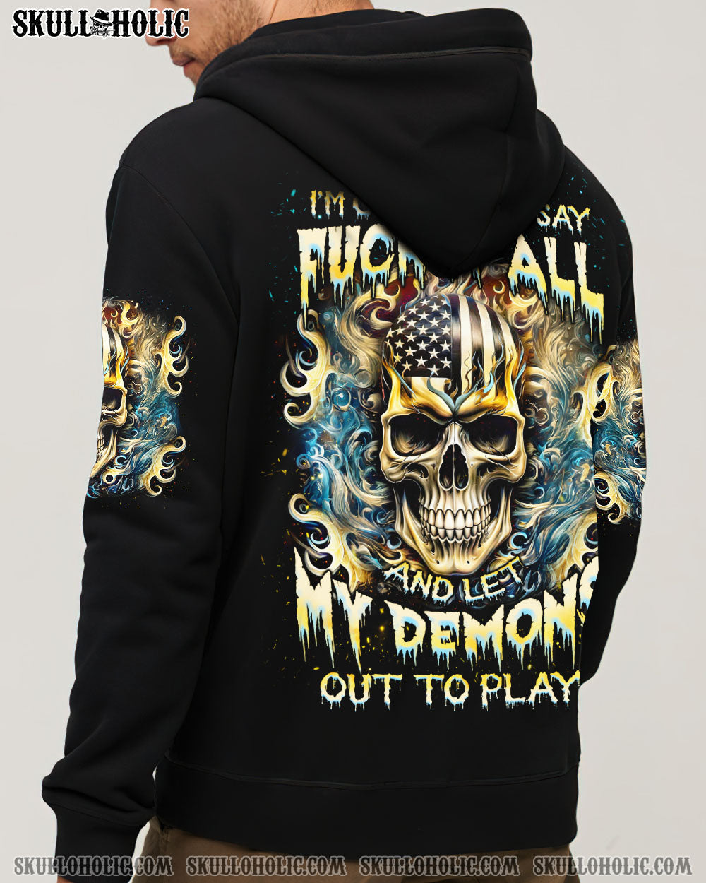 BLISSCORNERS ONE DAY I'M GONNA JUST SAY SKULL ALL OVER PRINT