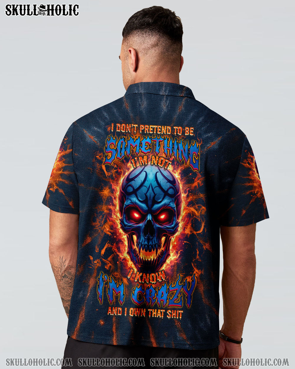 BLISSCORNERS I DON'T PRETEND TO BE SOMETHING I'M NOT SKULL TIE DYE  ALL OVER PRINT