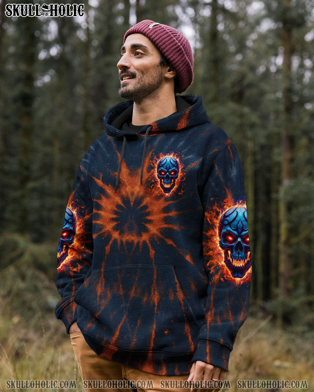 BLISSCORNERS I DON'T PRETEND TO BE SOMETHING I'M NOT SKULL TIE DYE  ALL OVER PRINT