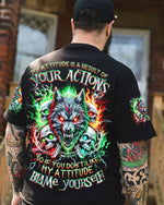 BLISSCORNERS BLAME YOURSELF SKULL WOLF ALL OVER PRINT