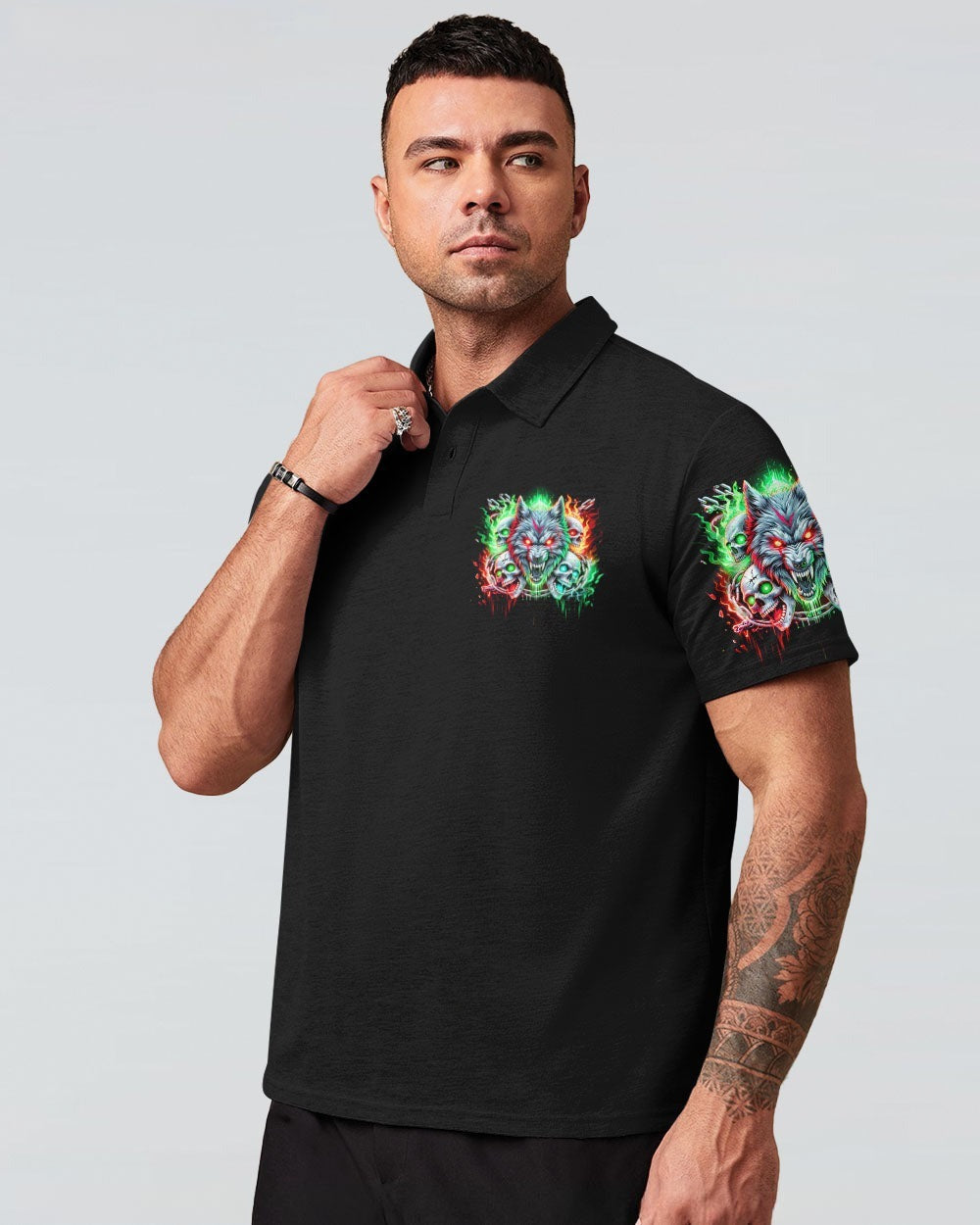 BLISSCORNERS BLAME YOURSELF SKULL WOLF ALL OVER PRINT