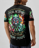 BLISSCORNERS BLAME YOURSELF SKULL WOLF ALL OVER PRINT