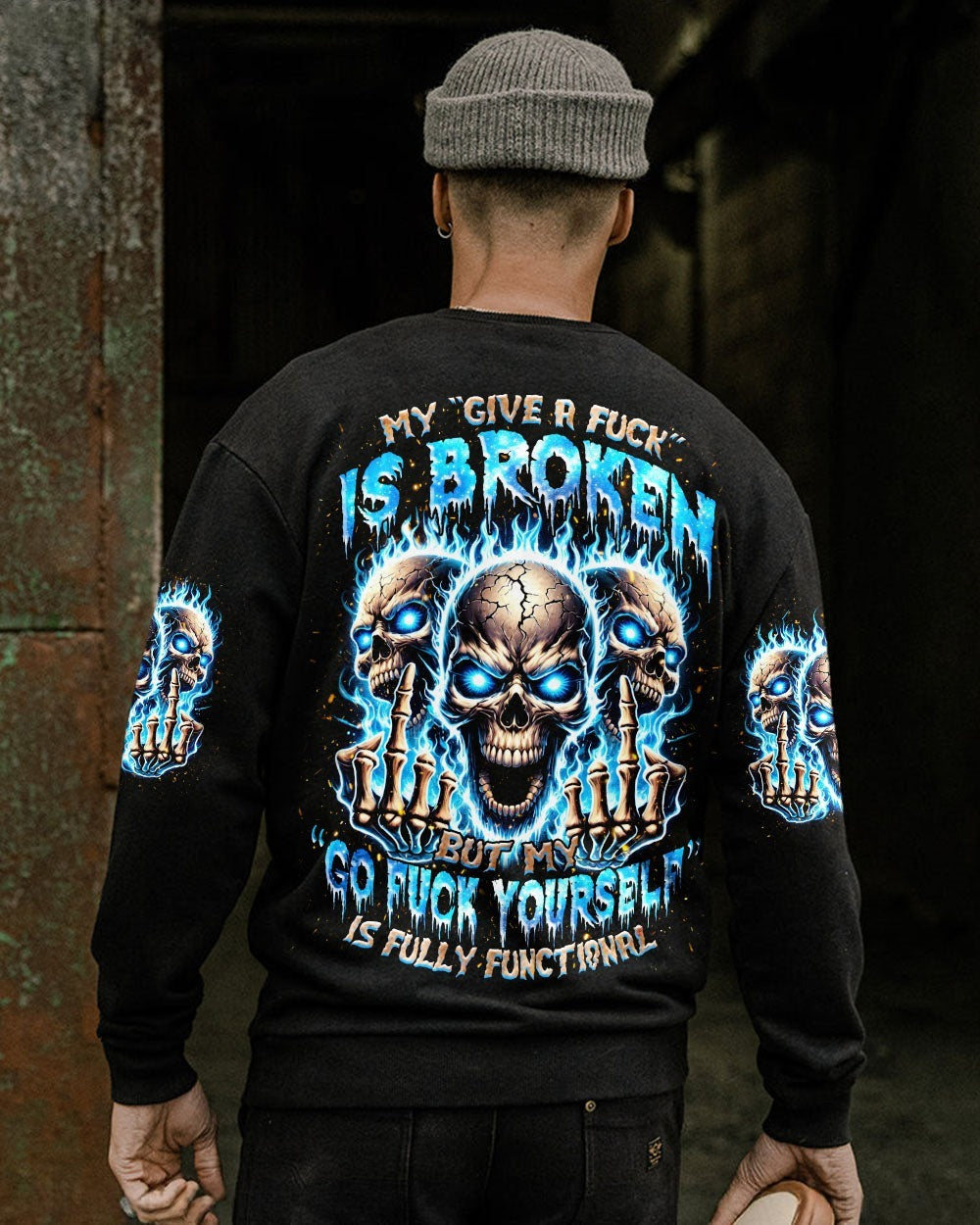 BLISSCORNERS MY GIVE A F IS BROKEN SKULL ALL OVER PRINT