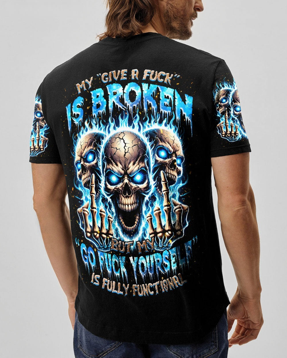 BLISSCORNERS MY GIVE A F IS BROKEN SKULL ALL OVER PRINT
