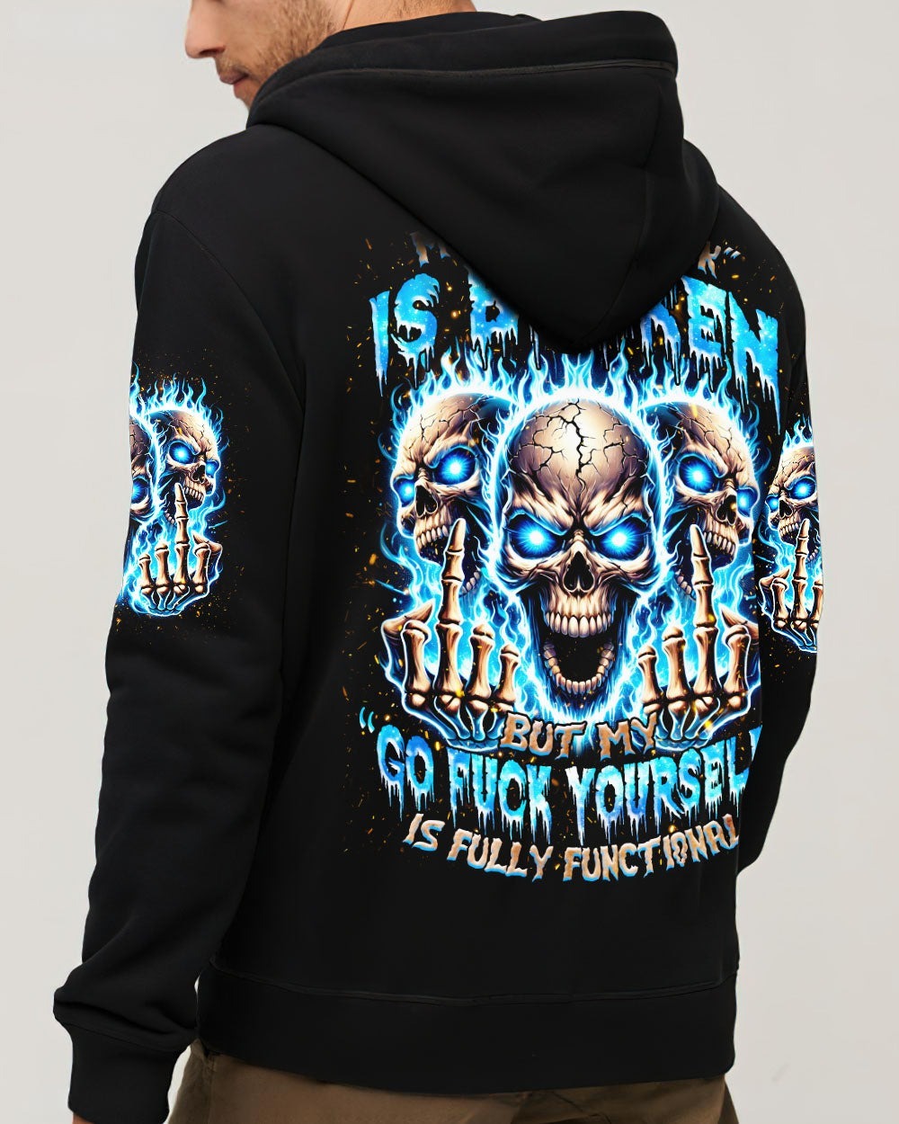 BLISSCORNERS MY GIVE A F IS BROKEN SKULL ALL OVER PRINT