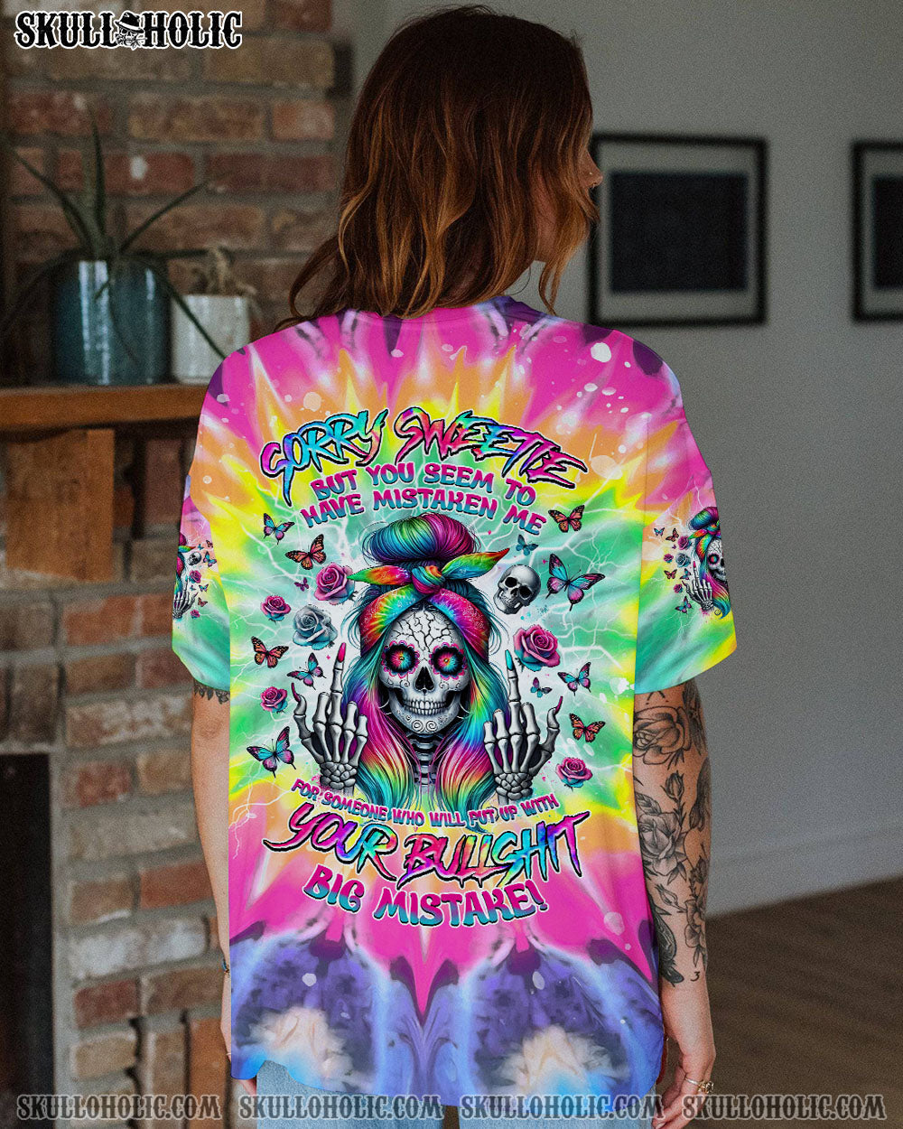 BLISSCORNERS SORRY SWEETIE SKULL LADY ALL OVER PRINT