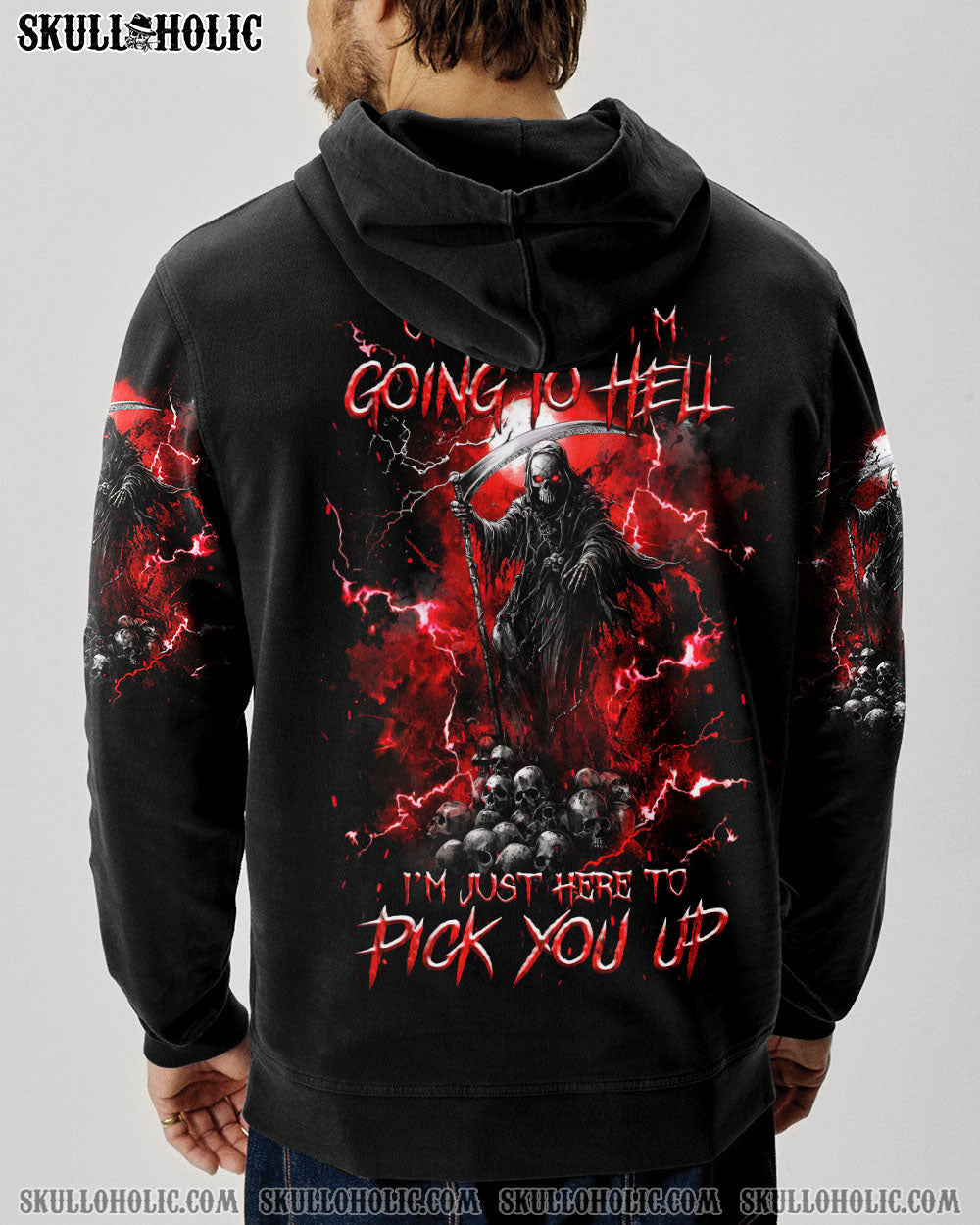 BLISSCORNERS OF COURSE I'M GOING TO HELL SKULL ALL OVER PRINT