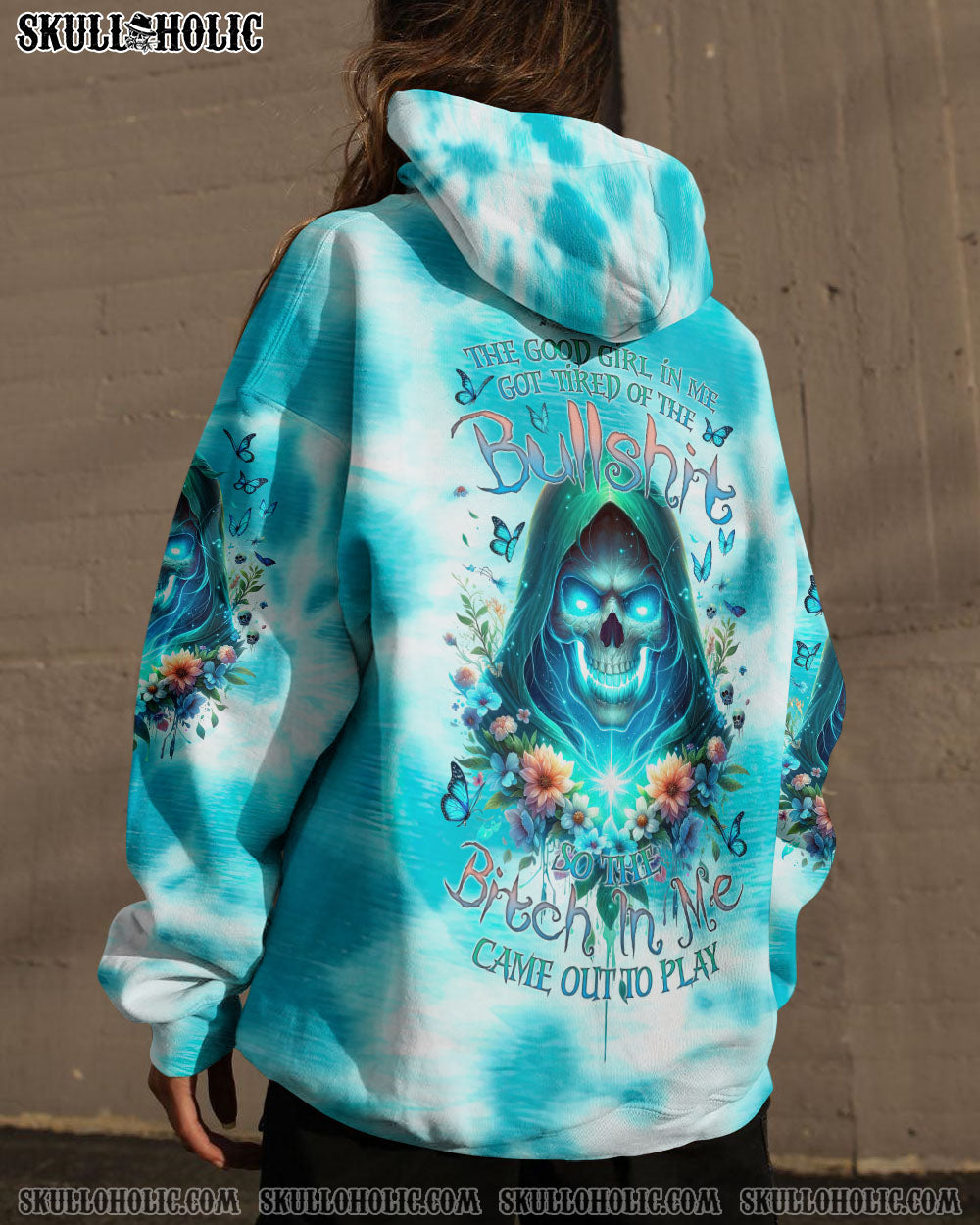BLISSCORNERS THE GOOD GIRL IN ME REAPER FLOWER ALL OVER PRINT