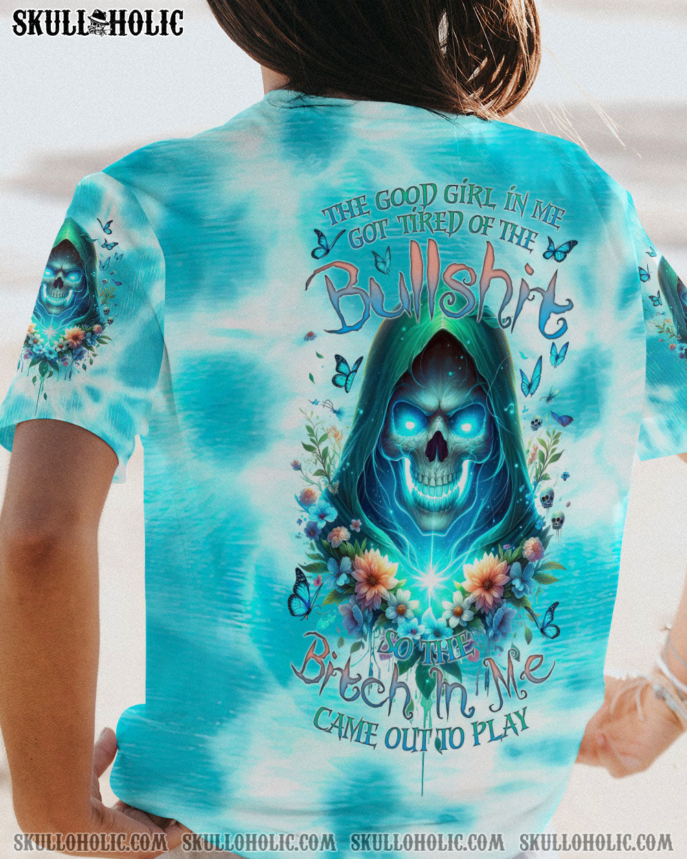 BLISSCORNERS THE GOOD GIRL IN ME REAPER FLOWER ALL OVER PRINT