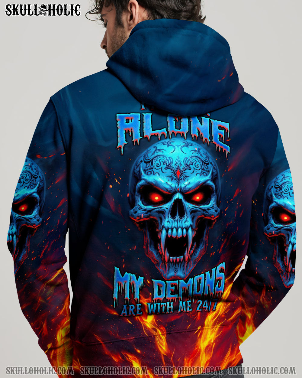BLISSCORNERS I'M NEVER ALONE MY DEMONS ARE WITH ME 24/7 ALL OVER PRINT