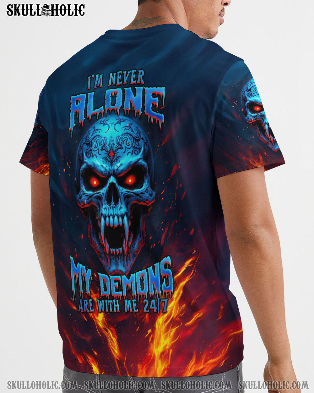 BLISSCORNERS I'M NEVER ALONE MY DEMONS ARE WITH ME 24/7 ALL OVER PRINT
