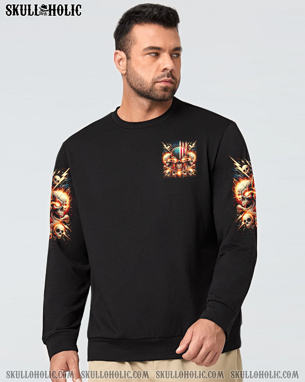 BLISSCORNERS EVEN THE DEVIL ON MY SHOULDER SKULL ALL OVER PRINT