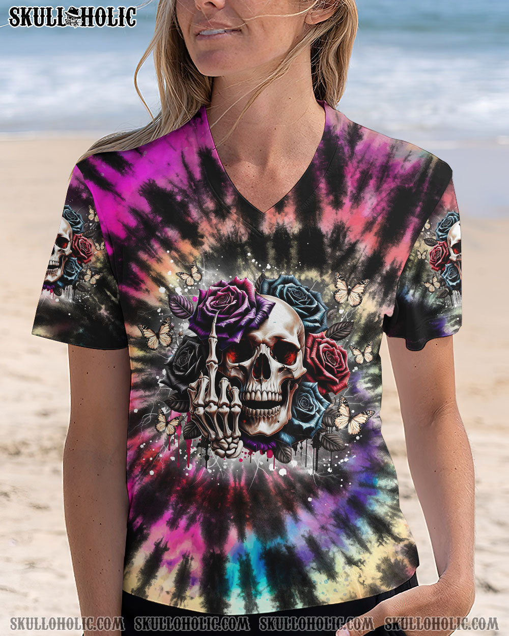 BLISSCORNERS I NEED MORE SWEAR WORDS TODAY SKULL TIE DYE ALL OVER PRINT