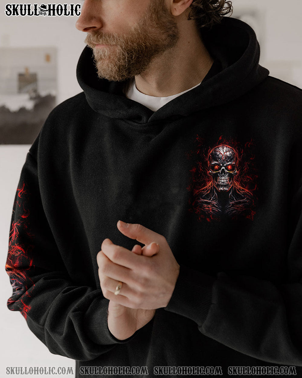 BLISSCORNERS HELL WAS FULL SO I CAME BACK SKULL ALL OVER PRINT
