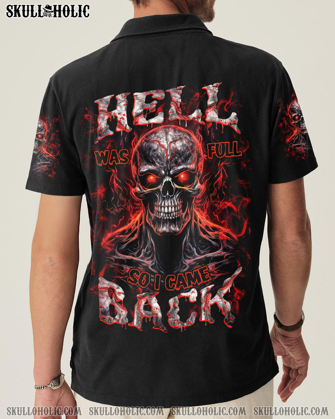 BLISSCORNERS HELL WAS FULL SO I CAME BACK SKULL ALL OVER PRINT