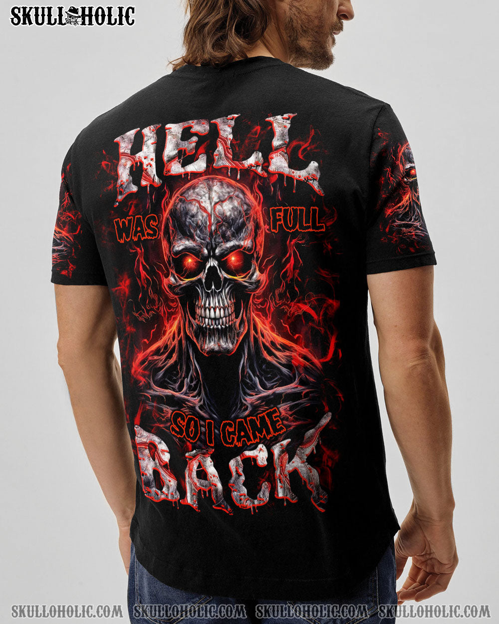 BLISSCORNERS HELL WAS FULL SO I CAME BACK SKULL ALL OVER PRINT