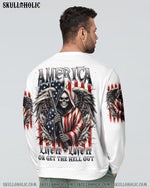 BLISSCORNERS AMERICA LIVE IT LOVE IT OR GET THE HELL OUT ALL OVER PRINT