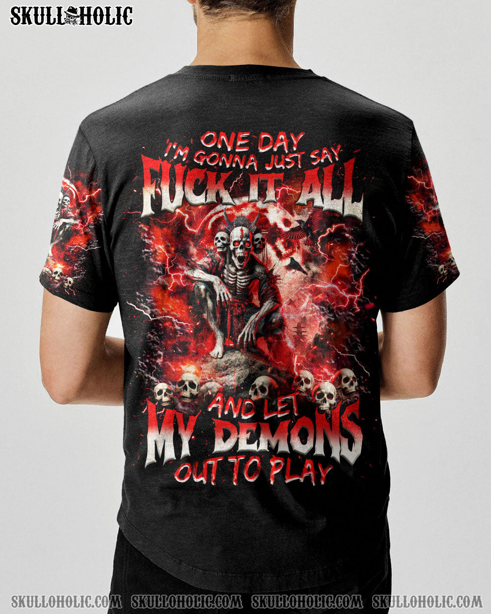 BLISSCORNERS ONE DAY I'M GONNA JUST SAY SKULL ALL OVER PRINT