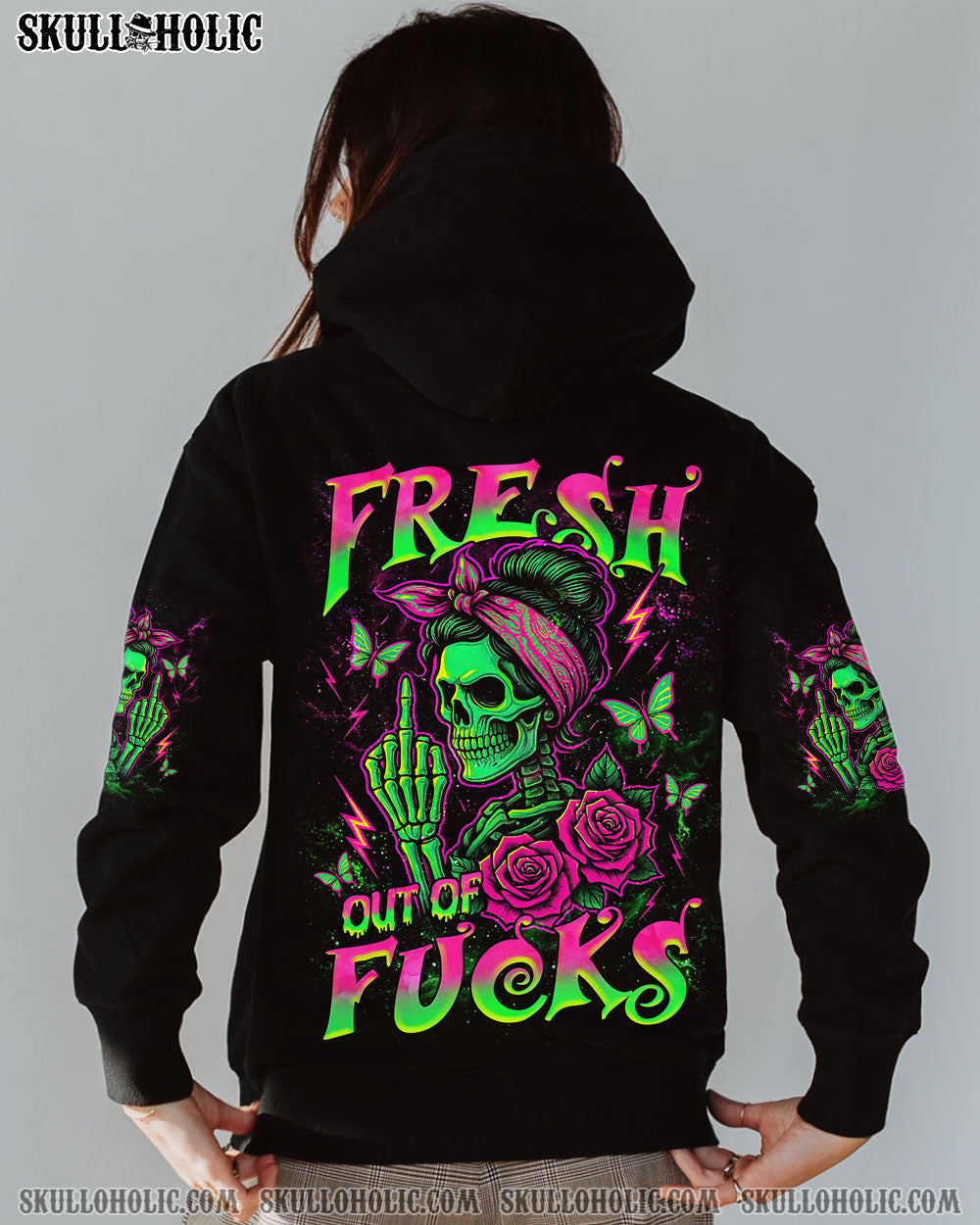 BLISSCORNERS FRESH OUT OF F MESSY BUN TIE DYE  ALL OVER PRINT