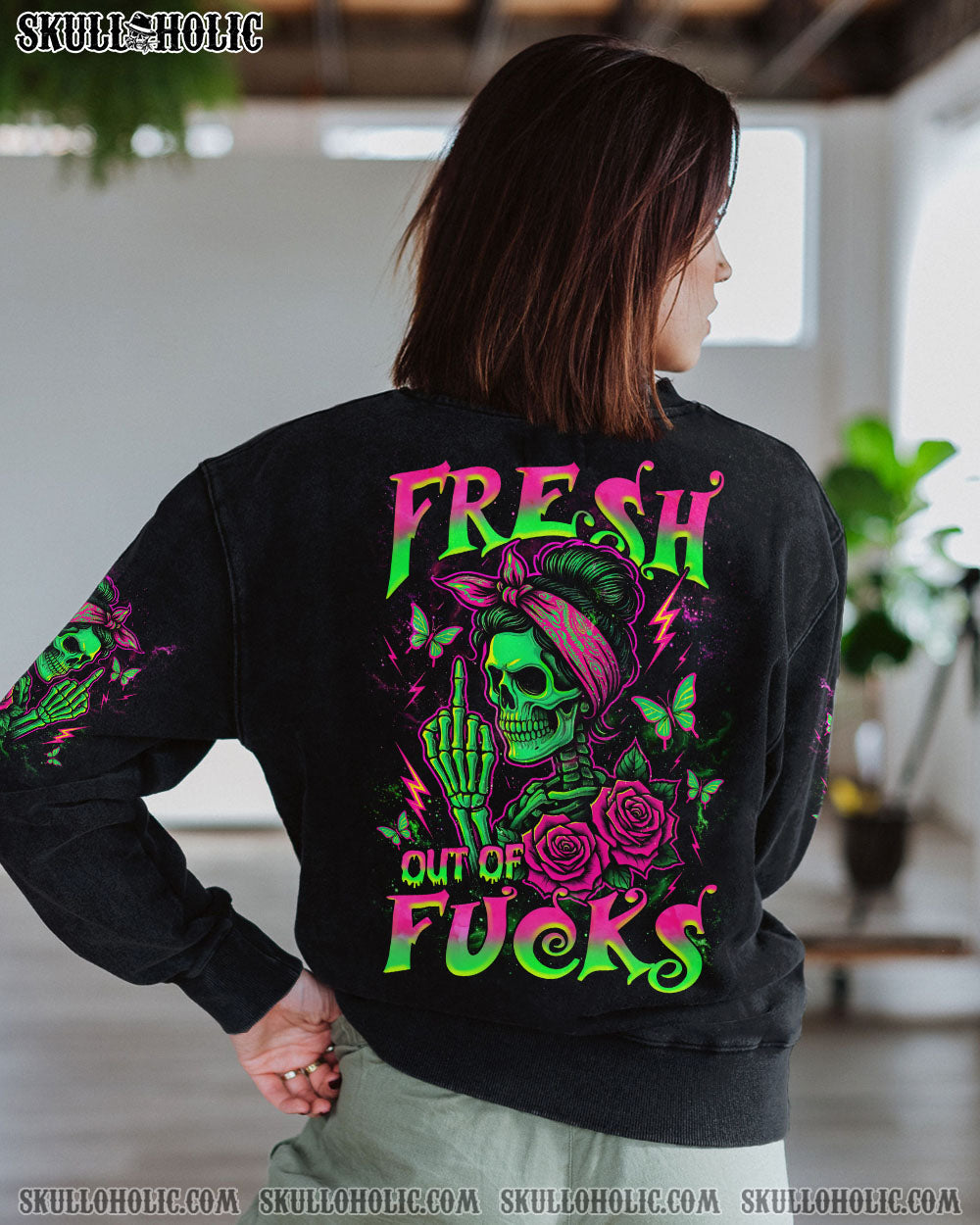 BLISSCORNERS FRESH OUT OF F MESSY BUN TIE DYE  ALL OVER PRINT