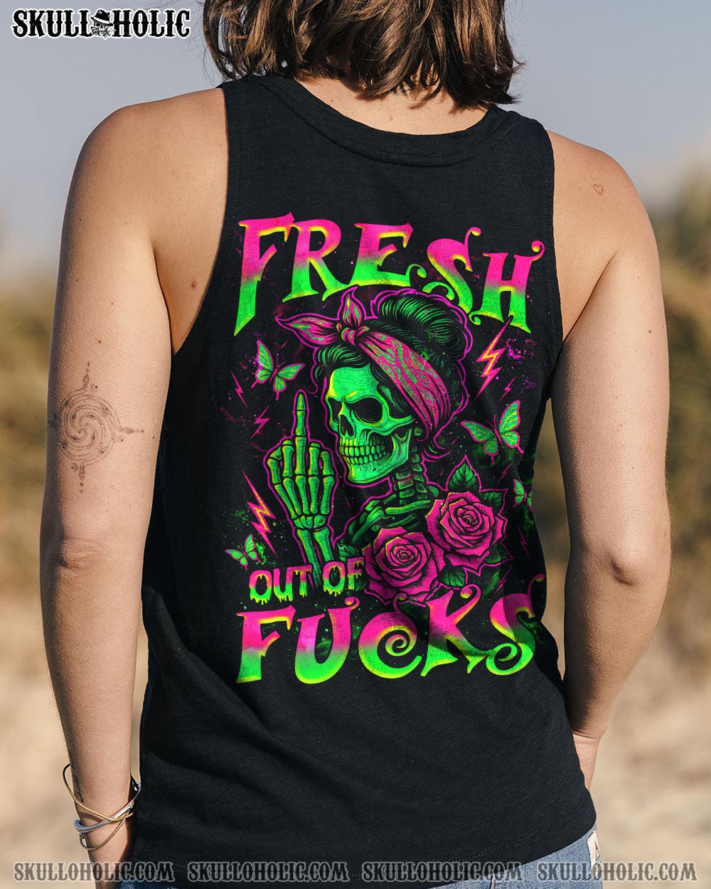 BLISSCORNERS FRESH OUT OF F MESSY BUN TIE DYE  ALL OVER PRINT