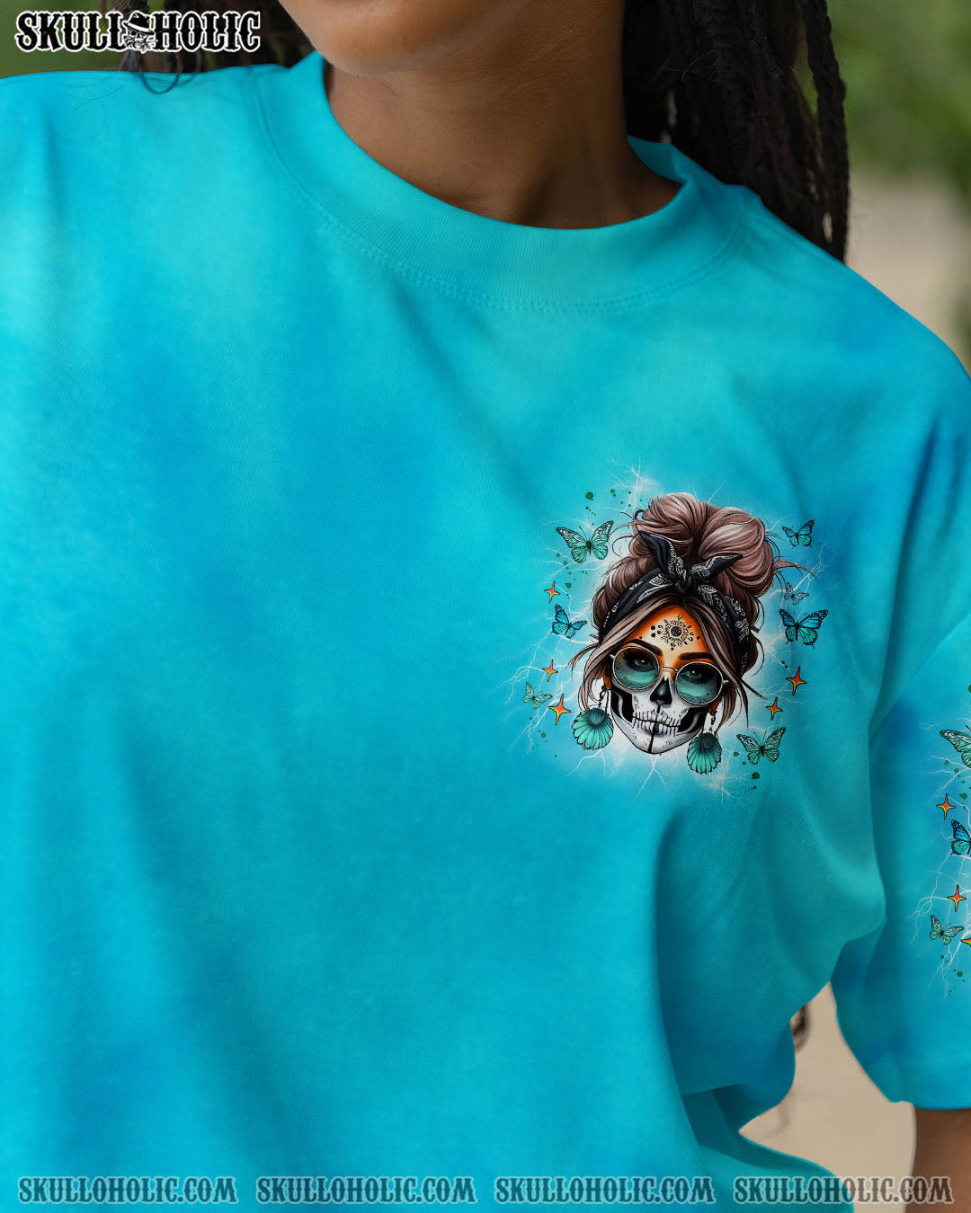BLISSCORNERS DON'T TRY TO FIGURE ME OUT MESSY BUN ALL OVER PRINT