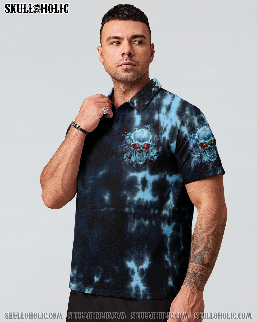 BLISSCORNERS THE MONSTER SLEEPING BEHIND MY SMILE SKULL TIE DYE  ALL OVER PRINT