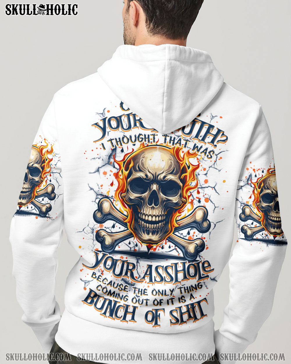 BLISSCORNERS OH THAT'S YOUR MOUTH SKULL BONES ALL OVER PRINT