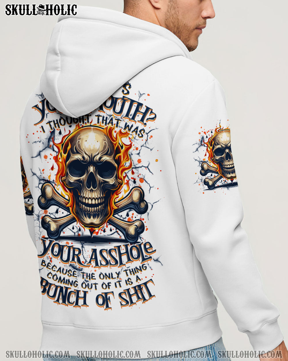 BLISSCORNERS OH THAT'S YOUR MOUTH SKULL BONES ALL OVER PRINT