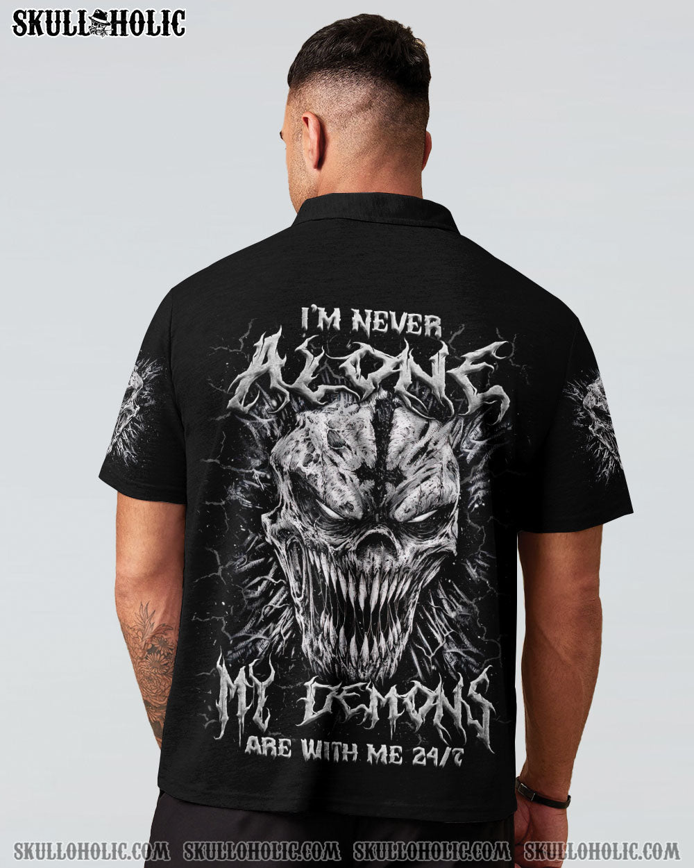 BLISSCORNERS I'M NEVER ALONE MY DEMONS ARE WITH ME 24/7 ALL OVER PRINT