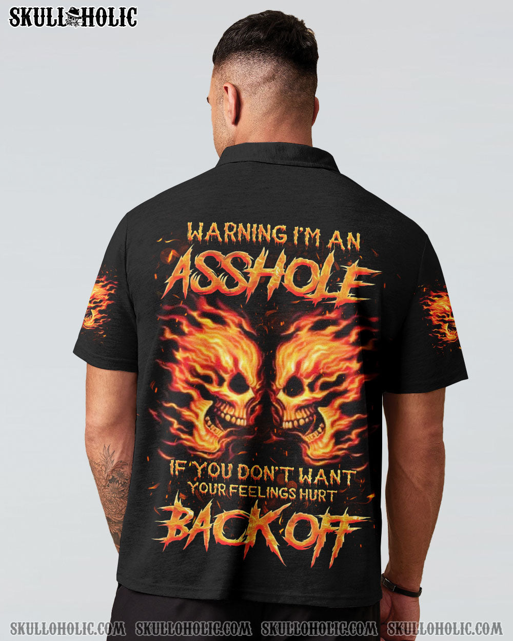 BLISSCORNERS WARNING I'M AN A SKULL FIRE ALL OVER PRINT