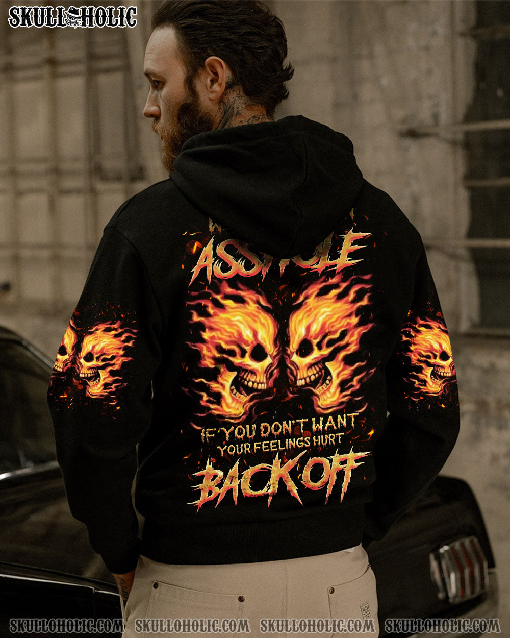 BLISSCORNERS WARNING I'M AN A SKULL FIRE ALL OVER PRINT