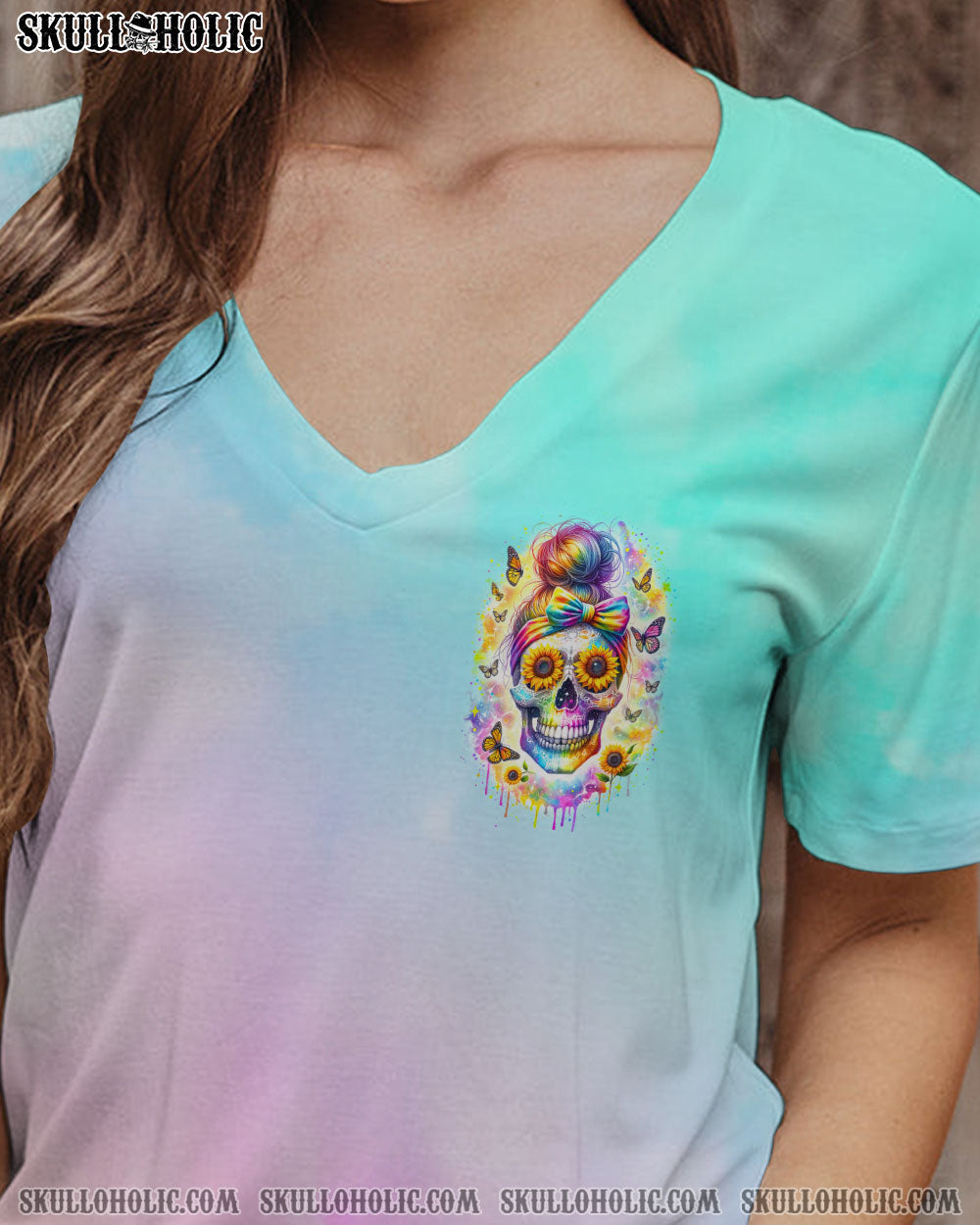 BLISSCORNERS SHE IS SUNSHINE MESSY BUN ALL OVER PRINT