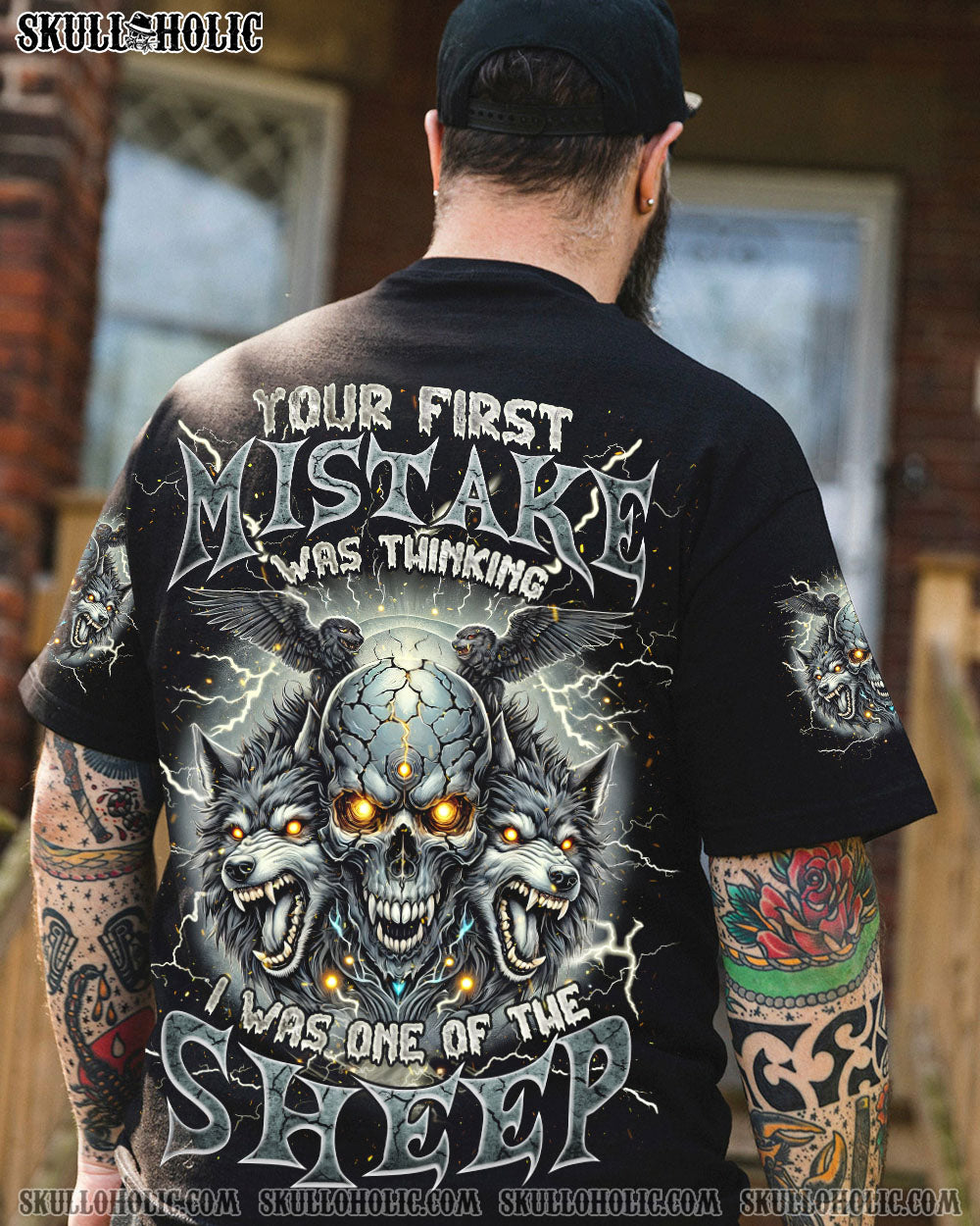 BLISSCORNERS YOUR FIRST MISTAKE WOLF SKULL ALL OVER PRINT