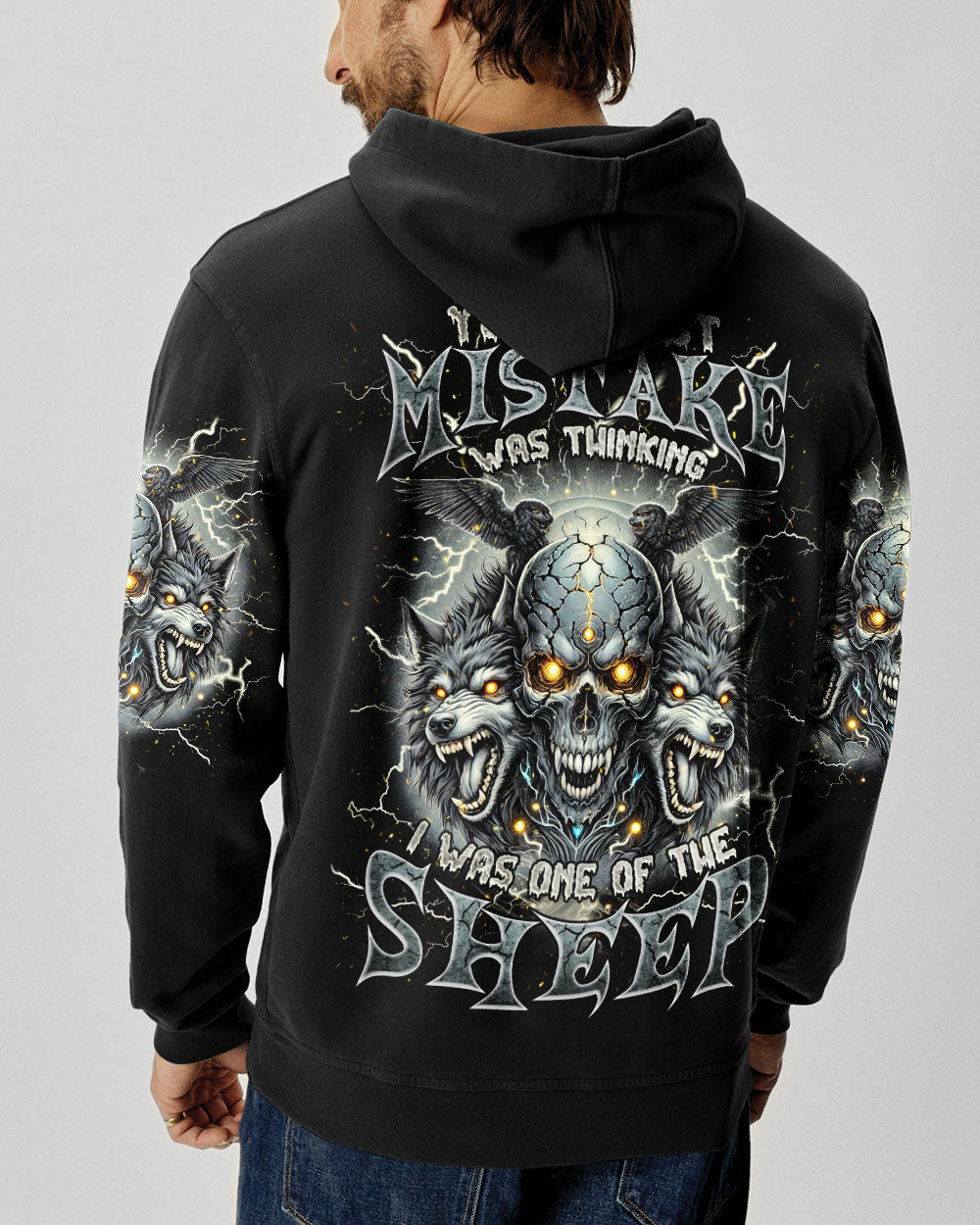 BLISSCORNERS YOUR FIRST MISTAKE WOLF SKULL ALL OVER PRINT